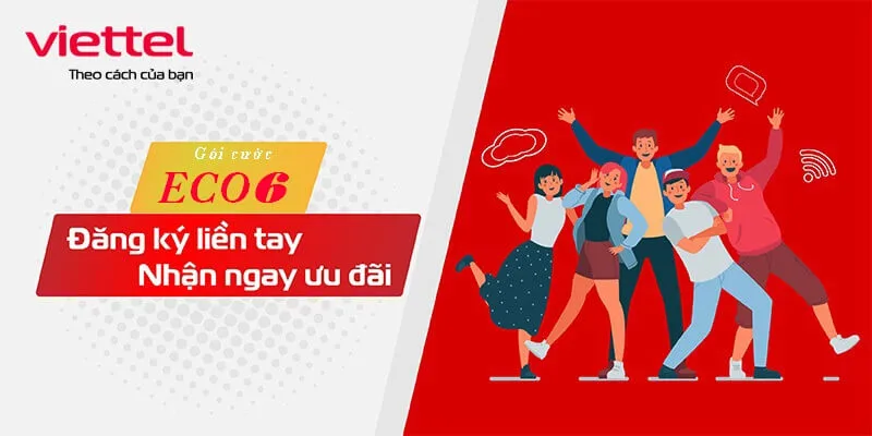khuyến mãi gói internet wifi ECO6 Viettel cước phí 165K/tháng 1 khuyến mãi gói internet wifi ECO6 Viettel