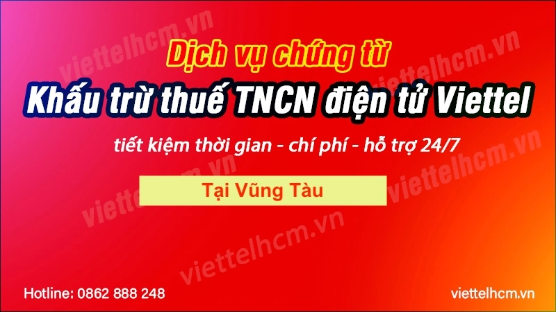 Cung cấp chứng từ thuế TNCN Viettel ở Vũng Tàu