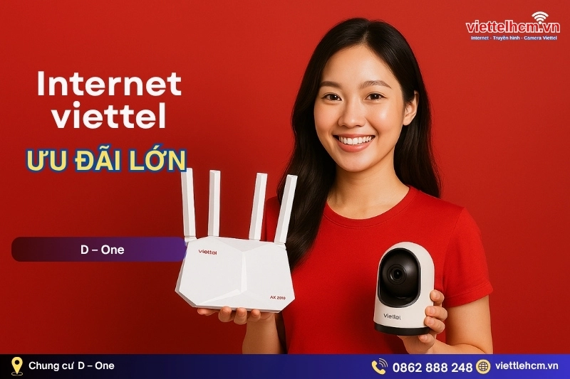 Khuyến mãi đăng ký lắp mạng viettel Chung cư D – One