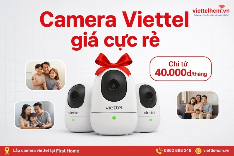 Lắp đặt mạng wifi viettel Chung cư First Home - GIÁ CỰC RẺ 3 Đăng ký lắp camera Viettel giá ưu đãi căn hộ tại First Home
