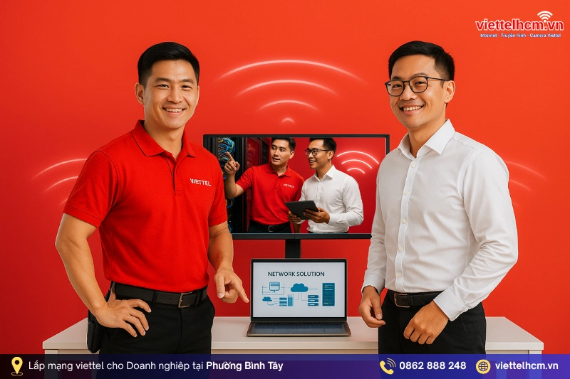 Đăng ký Wifi Viettel ở Phường Bình Tây - Khuyến mãi đặc biệt. 3 Lắp mạng Viettel tốc độ cao cho doanh nghiệp Phường Bình Tây