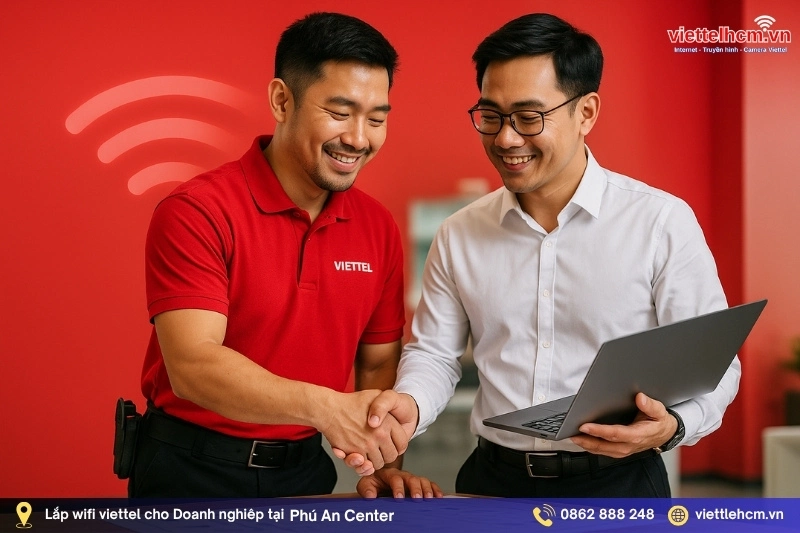 Lắp wifi viettel Chung cư Phú An Center - Tặng WIFI 6 3 Gói Internet doanh nghiệp Viettel cho khách hàng tại Phú An Center