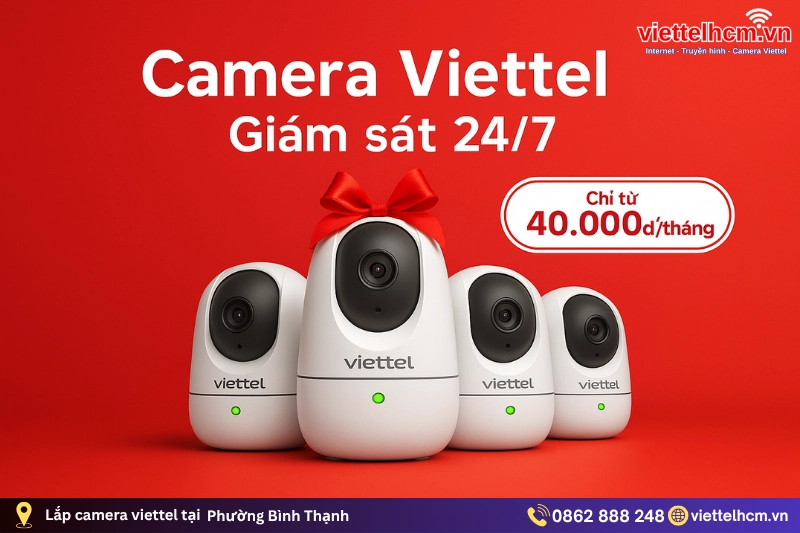 Đăng ký Internet Viettel tại Phường Bình Thạnh - TPHCM - WIFI 6 mới 4 Giải pháp lắp camera thông minh Viettel tại Phường Bình Thạnh