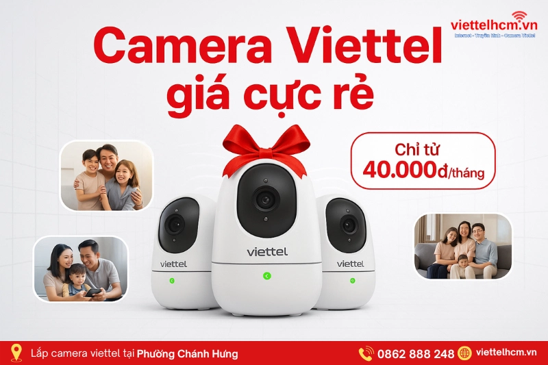Gắn Wifi Viettel ở Phường Chánh Hưng - TPHCM - Ưu đãi 2026 3 Lắp đặt camera Viettel cho doanh nghiệp Phường Chánh Hưng